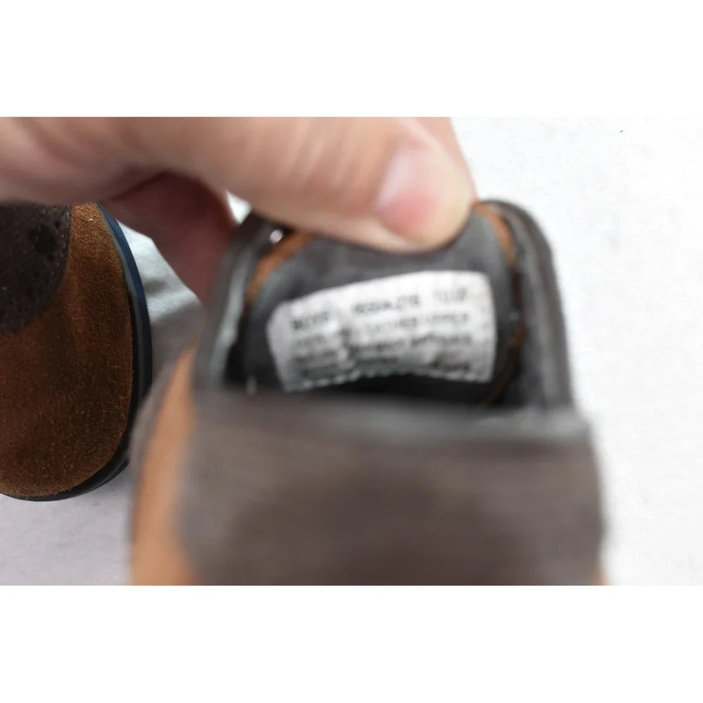 Florsheim Kids Brown Suede Corduroy Saddle Shoes Oxford Brogue 10M